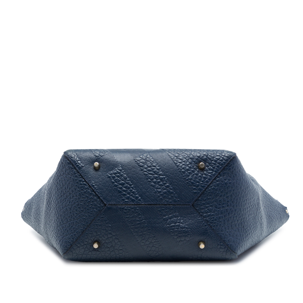Pre-Loved Burberry Small Elephant Embossed Calfskin Check Canterbury Tote - Picture 3 of 6